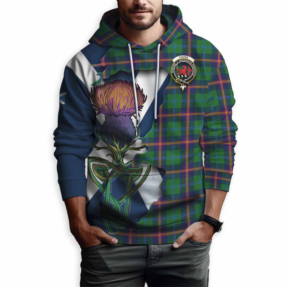 Tartan Vibes Clothing Young Tartan Family Crest Hoodie Scottish Thistle Celtic Inspired
