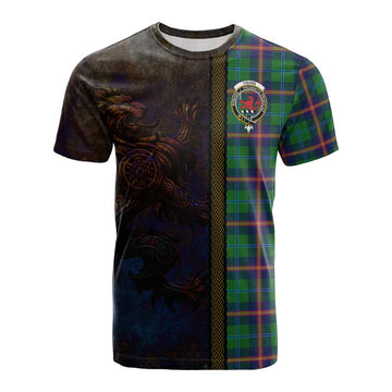 Young Tartan Family Crest Cotton T-shirt Alba Gu Brath Be Brave Lion Ancient Style