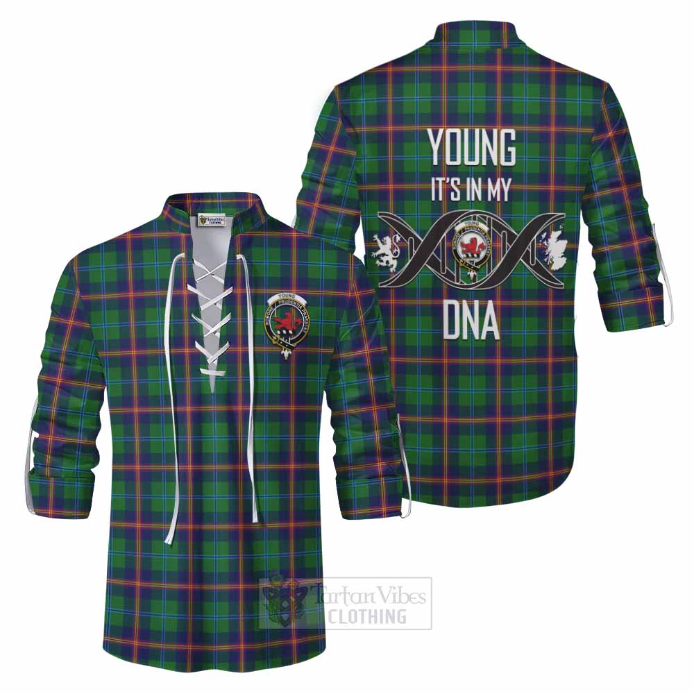 Tartan Vibes Clothing Young Tartan Ghillie Kilt Shirt with Family Crest DNA In Me Style