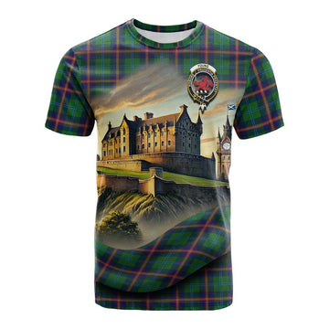 Tartan Vibes Clothing Young Tartan Family Crest Cotton T-shirt with Scottish Ancient Castle Style