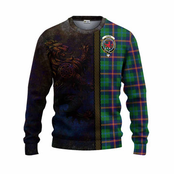 Young Tartan Family Crest Knitted Sweater Alba Gu Brath Be Brave Lion Ancient Style