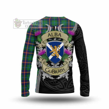 Tartan Vibes Clothing Young Tartan Family Crest Long Sleeve T-Shirt Lion Rampant Royal Thistle Shield Celtic Inspired