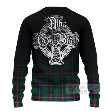 Tartan Vibes Clothing Young Tartan Knitted Sweater Featuring Alba Gu Brath Family Crest Celtic Inspired