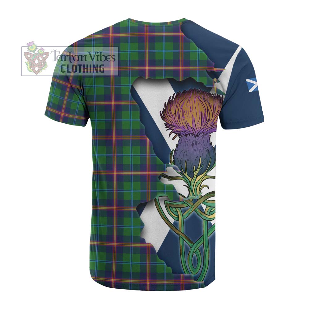 Tartan Vibes Clothing Young Tartan Family Crest Cotton T-shirt Scottish Thistle Celtic Inspired