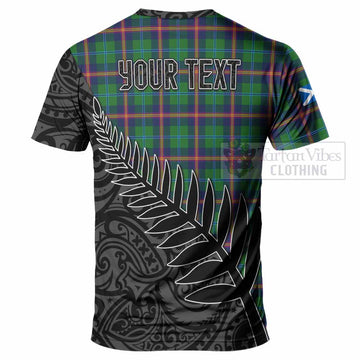 Young Crest Tartan T-Shirt with New Zealand Silver Fern Half Style