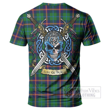 Tartan Vibes Clothing Young Tartan T-Shirt with Family Crest Celtic Skull Style