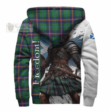 Tartan Vibes Clothing Young Crest Tartan Sherpa Hoodie Inspired by the Freedom of Scottish Warrior