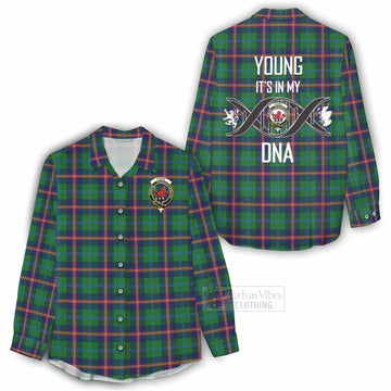 Tartan Vibes Clothing Young Tartan Women's Casual Shirt with Family Crest DNA In Me Style