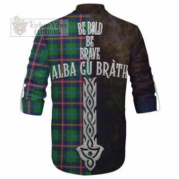 Young Tartan Family Crest Ghillie Kilt Shirt Alba Gu Brath Be Brave Lion Ancient Style
