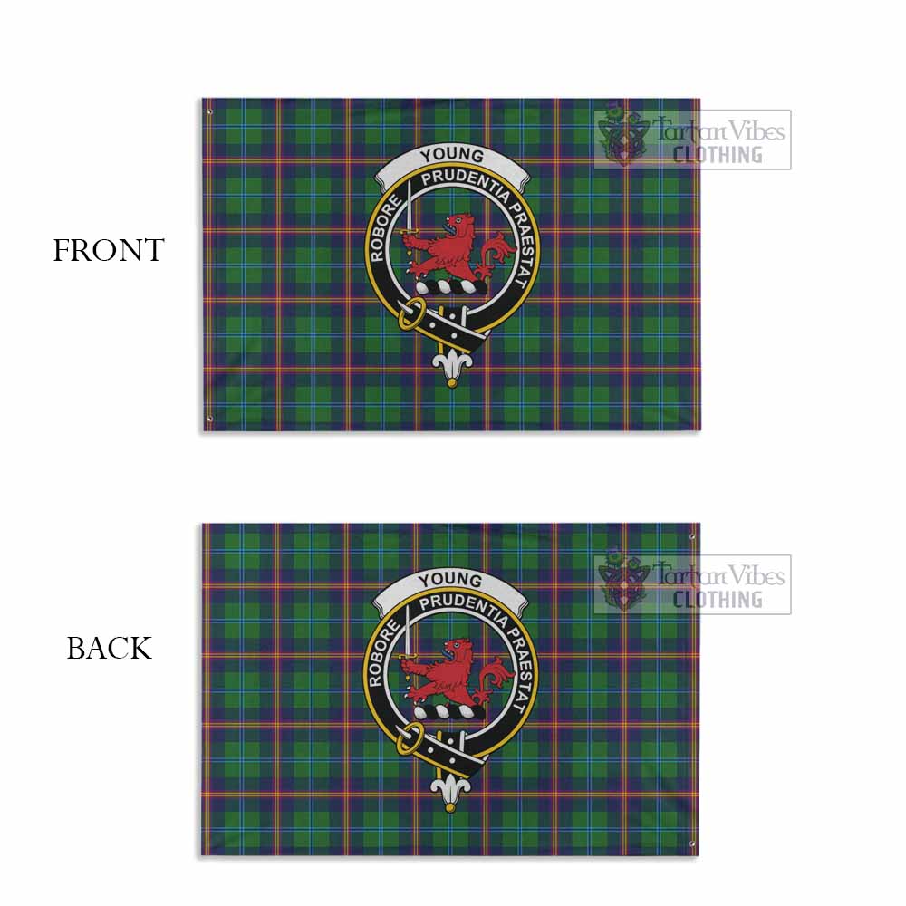 Tartan Vibes Clothing Young Tartan House Flag with Family Crest