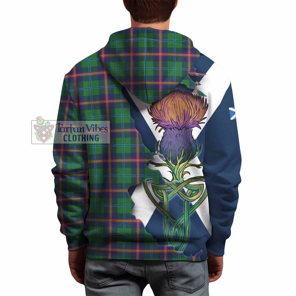 Tartan Vibes Clothing Young Tartan Family Crest Hoodie Scottish Thistle Celtic Inspired