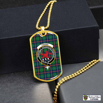 Tartan Vibes Clothing Young Tartan Dog Tag Necklace with Family Crest