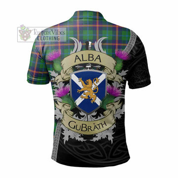 Young Tartan Family Crest Polo Shirt Lion Rampant Royal Thistle Shield Celtic Inspired
