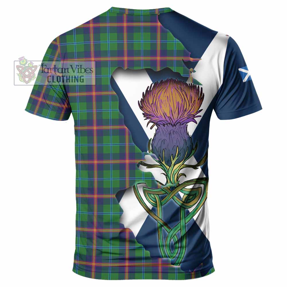 Tartan Vibes Clothing Young Tartan Family Crest T-Shirt Scottish Thistle Celtic Inspired