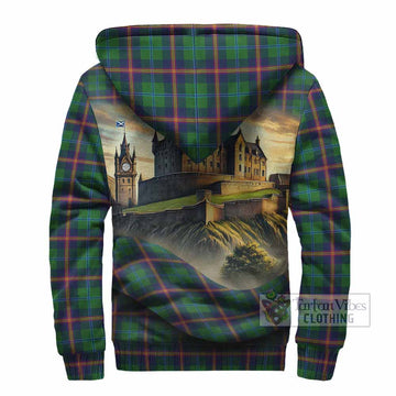Tartan Vibes Clothing Young Tartan Family Crest Sherpa Hoodie with Scottish Ancient Castle Style
