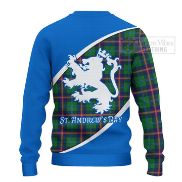 Tartan Vibes Clothing Young Family Crest Tartan Knitted Sweater Celebrate Saint Andrew's Day in Style