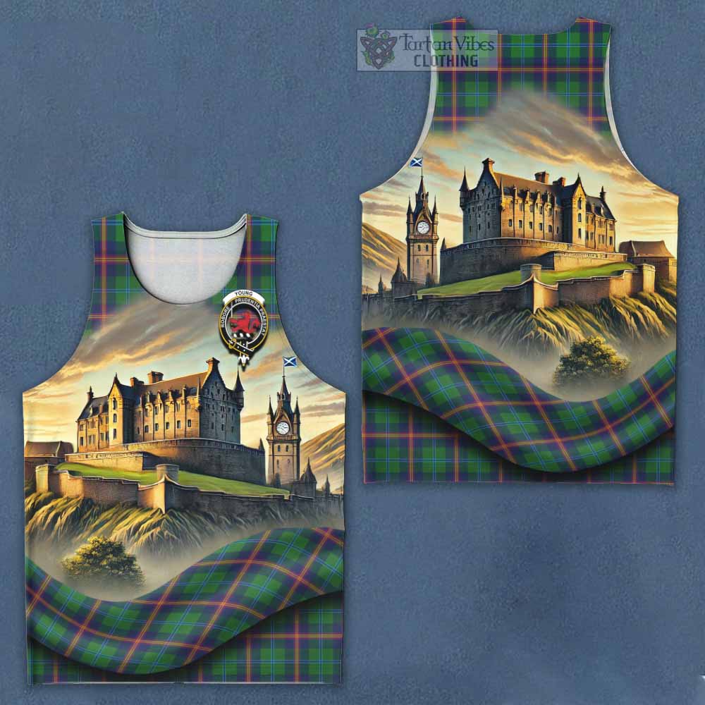 Tartan Vibes Clothing Young Tartan Family Crest Men's Tank Top with Scottish Ancient Castle Style