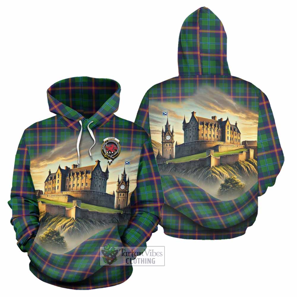 Tartan Vibes Clothing Young Tartan Family Crest Hoodie with Scottish Ancient Castle Style