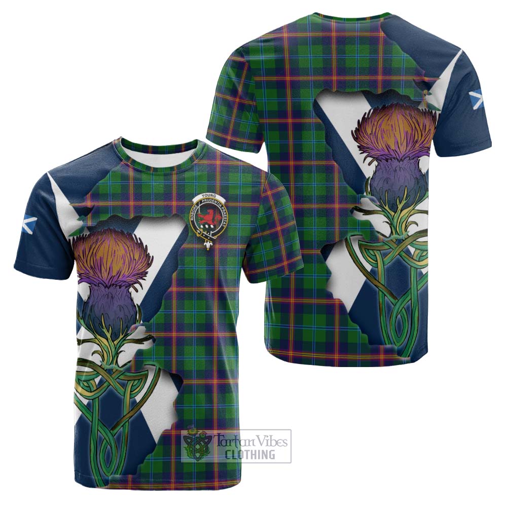 Tartan Vibes Clothing Young Tartan Family Crest Cotton T-shirt Scottish Thistle Celtic Inspired