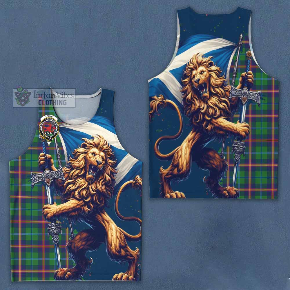 Tartan Vibes Clothing Young Tartan Family Crest Men's Tank Top with Scottish Majestic Lion
