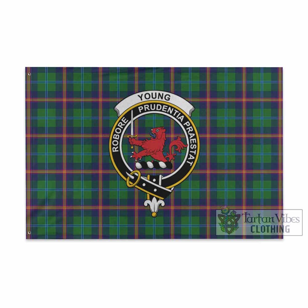 Tartan Vibes Clothing Young Tartan House Flag with Family Crest
