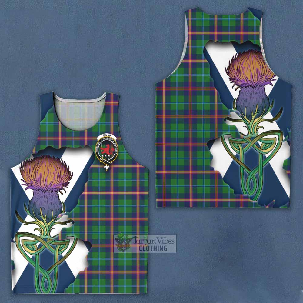 Tartan Vibes Clothing Young Tartan Family Crest Men's Tank Top Scottish Thistle Celtic Inspired