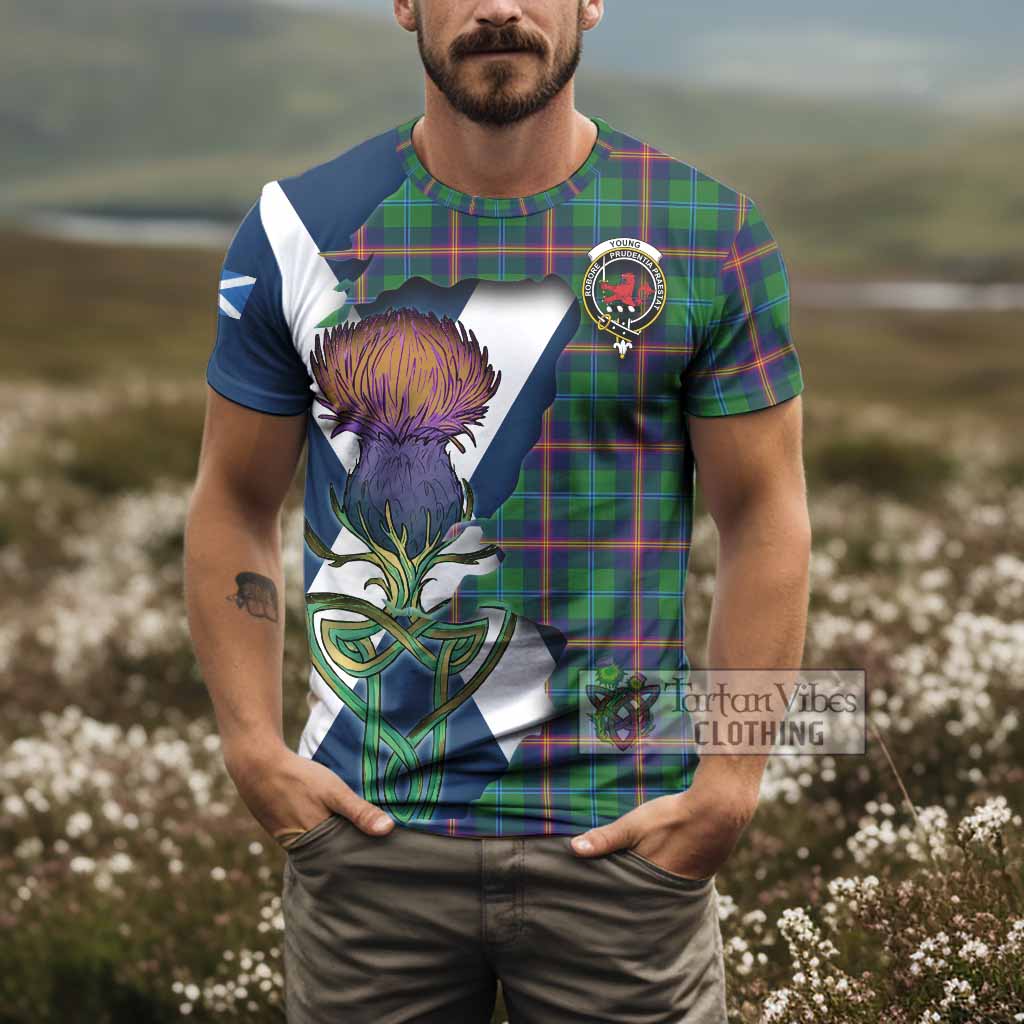 Tartan Vibes Clothing Young Tartan Family Crest T-Shirt Scottish Thistle Celtic Inspired