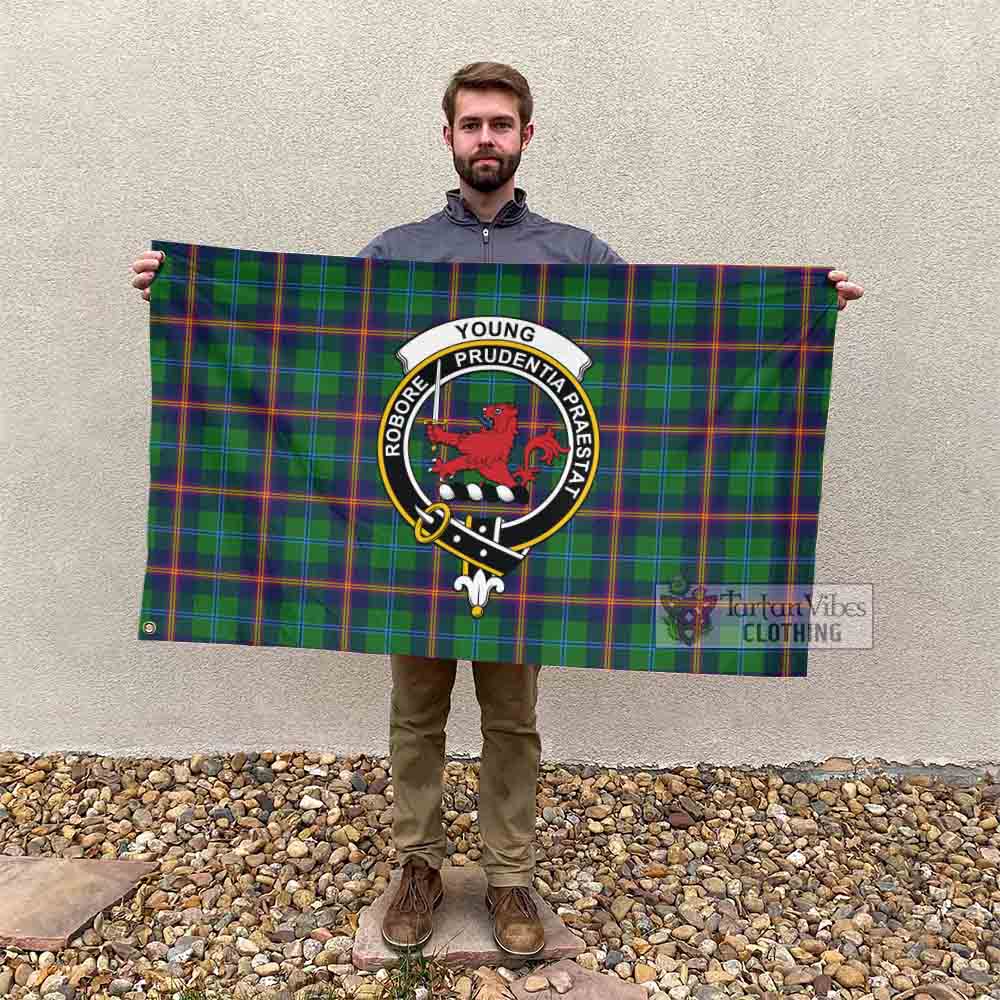 Tartan Vibes Clothing Young Tartan House Flag with Family Crest