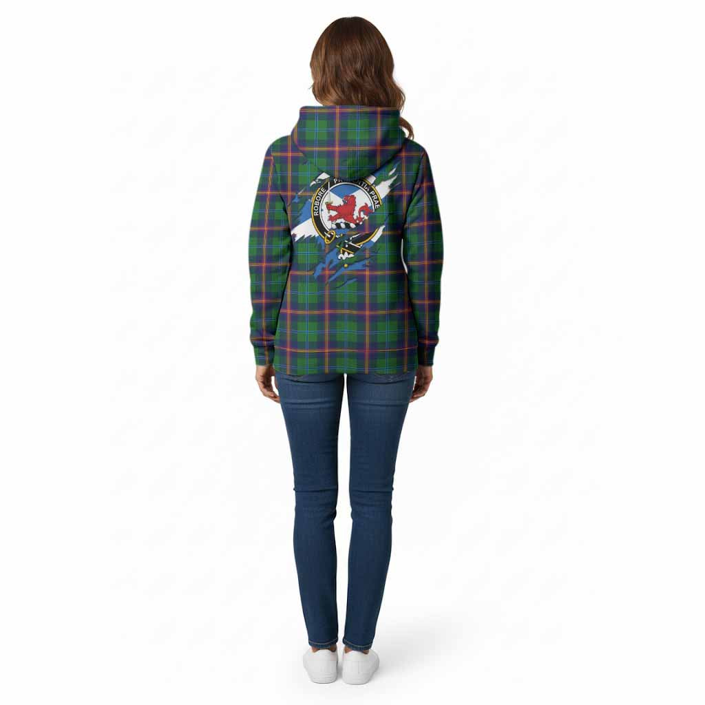 Young Clan Crest In Me Tartan Cotton Hoodie Scotland Flag Style
