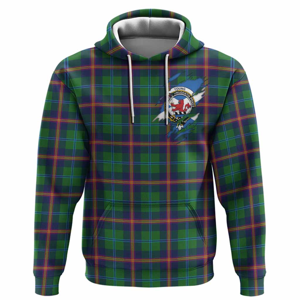 Young Clan Crest In Me Tartan Hoodie Scotland Flag Style