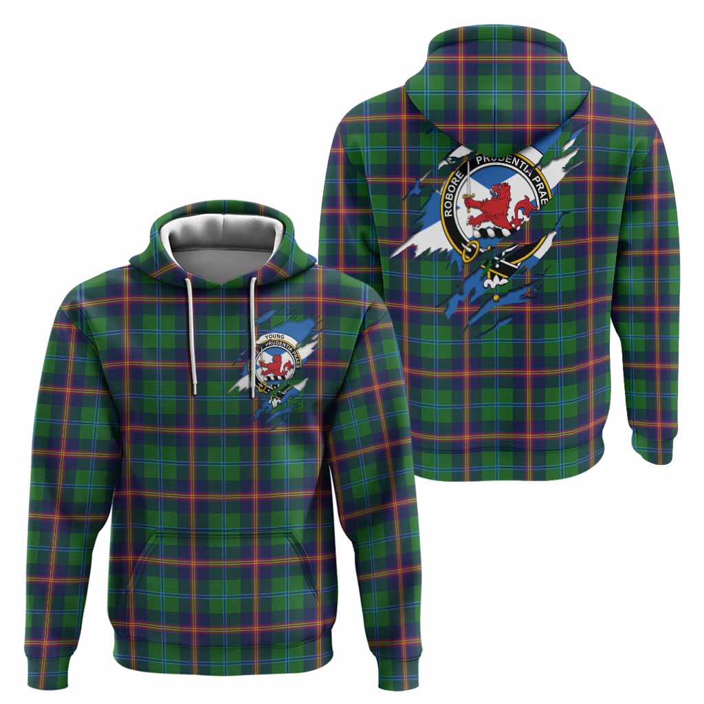 Young Clan Crest In Me Tartan Hoodie Scotland Flag Style