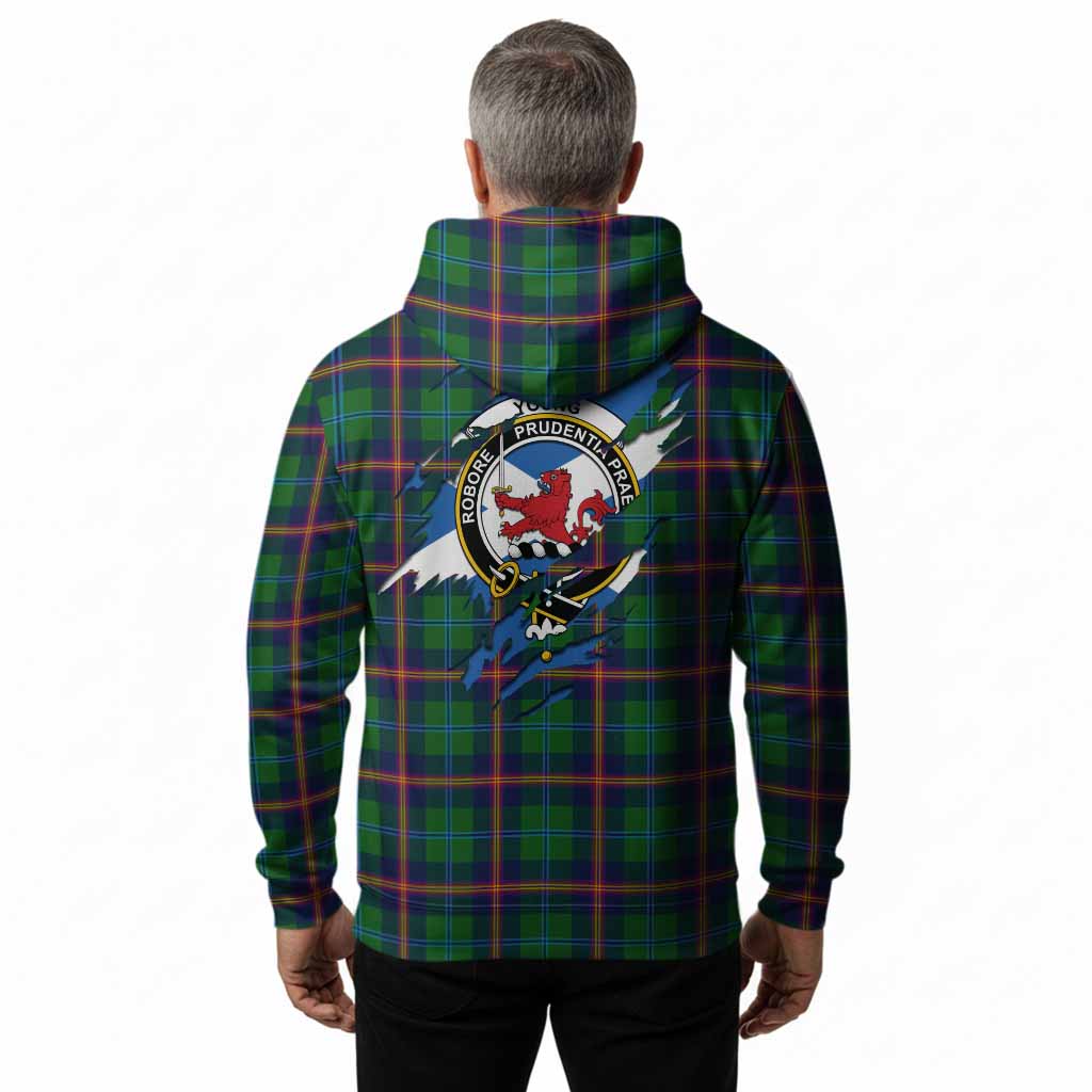 Young Clan Crest In Me Tartan Hoodie Scotland Flag Style