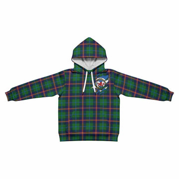 Young Clan Crest In Me Tartan Kid Hoodie Scotland Flag Style