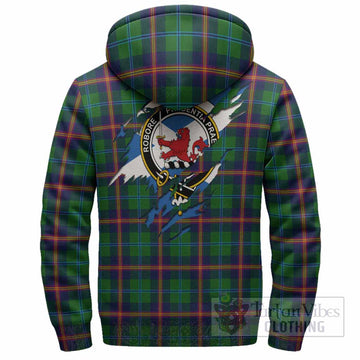 Young Clan Crest In Me Tartan Sherpa Hoodie Scotland Flag Style