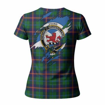Young Clan Crest In Me Tartan Women T shirt Scotland Flag Style