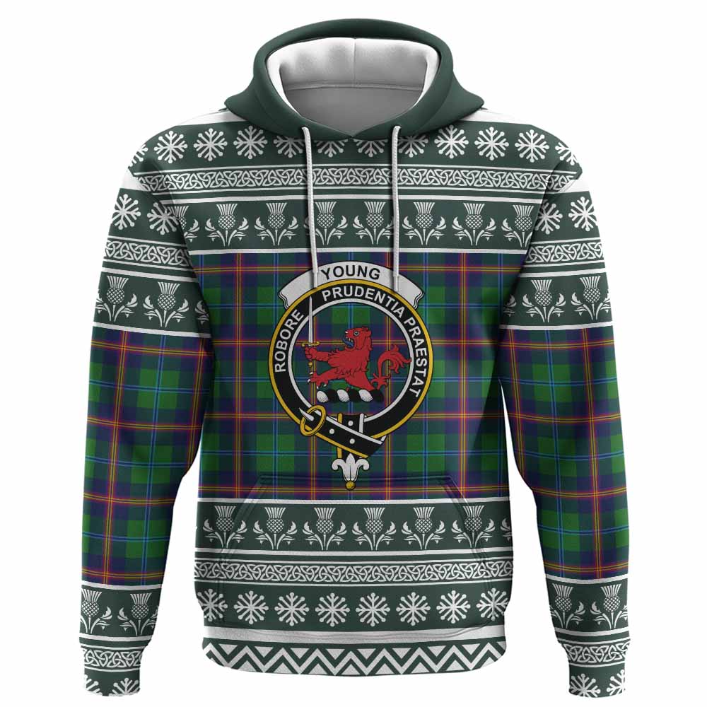 Young Clan Tartan Christmas Hoodie with Family Crest - Tartan Vibes Clothing