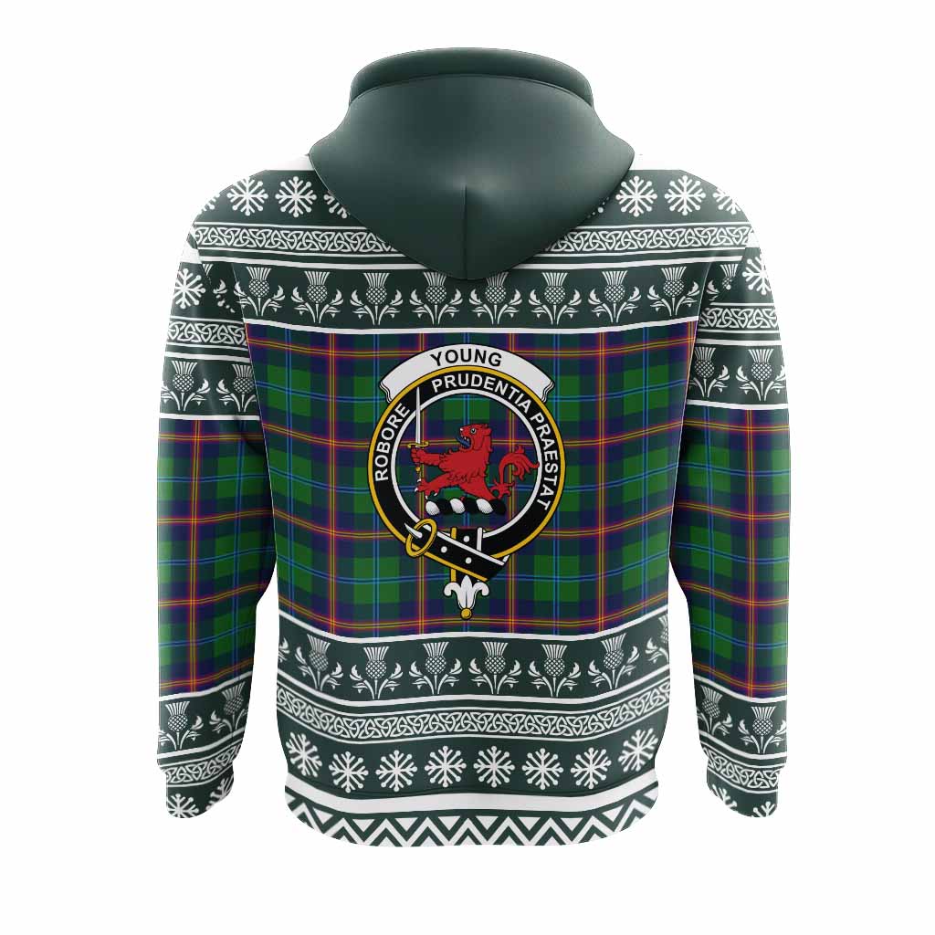Young Clan Tartan Christmas Hoodie with Family Crest - Tartan Vibes Clothing