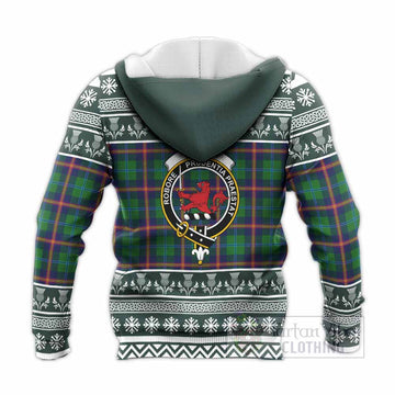 Young Clan Tartan Christmas Knitted Hoodie with Family Crest - Tartan Vibes Clothing