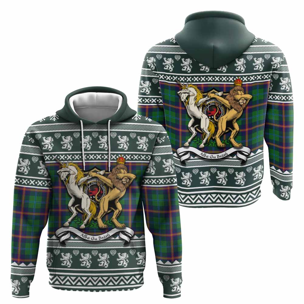 Young Clan Tartan Crest Christmas Hoodie Coat of Arms Funny Style - Tartan Vibes Clothing