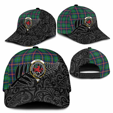 Young Crest Tartan Classic Cap with New Zealand Silver Fern Half Style