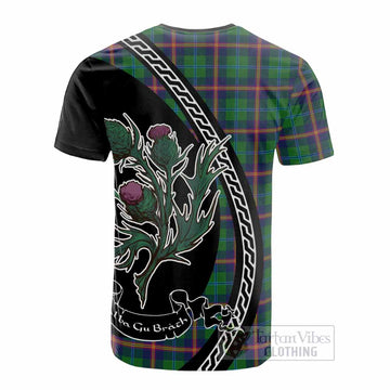 Young Family Crest Tartan Cotton T-shirt Alba Thistle Inspired - Tartan Vibes Clothing