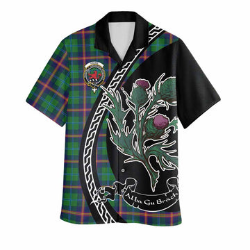 Young Family Crest Tartan Hawaiian Shirt Alba Thistle Inspired