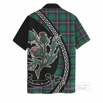 Young Family Crest Tartan Hawaiian Shirt Alba Thistle Inspired