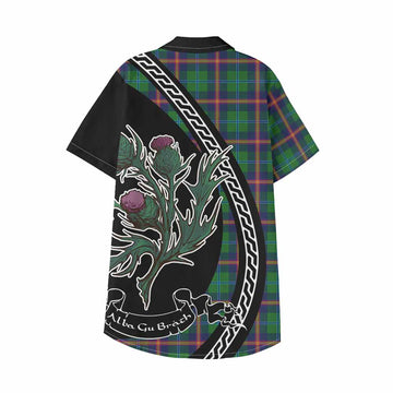 Young Family Crest Tartan Kid Hawaiian Shirt Alba Thistle Inspired - Tartan Vibes Clothing