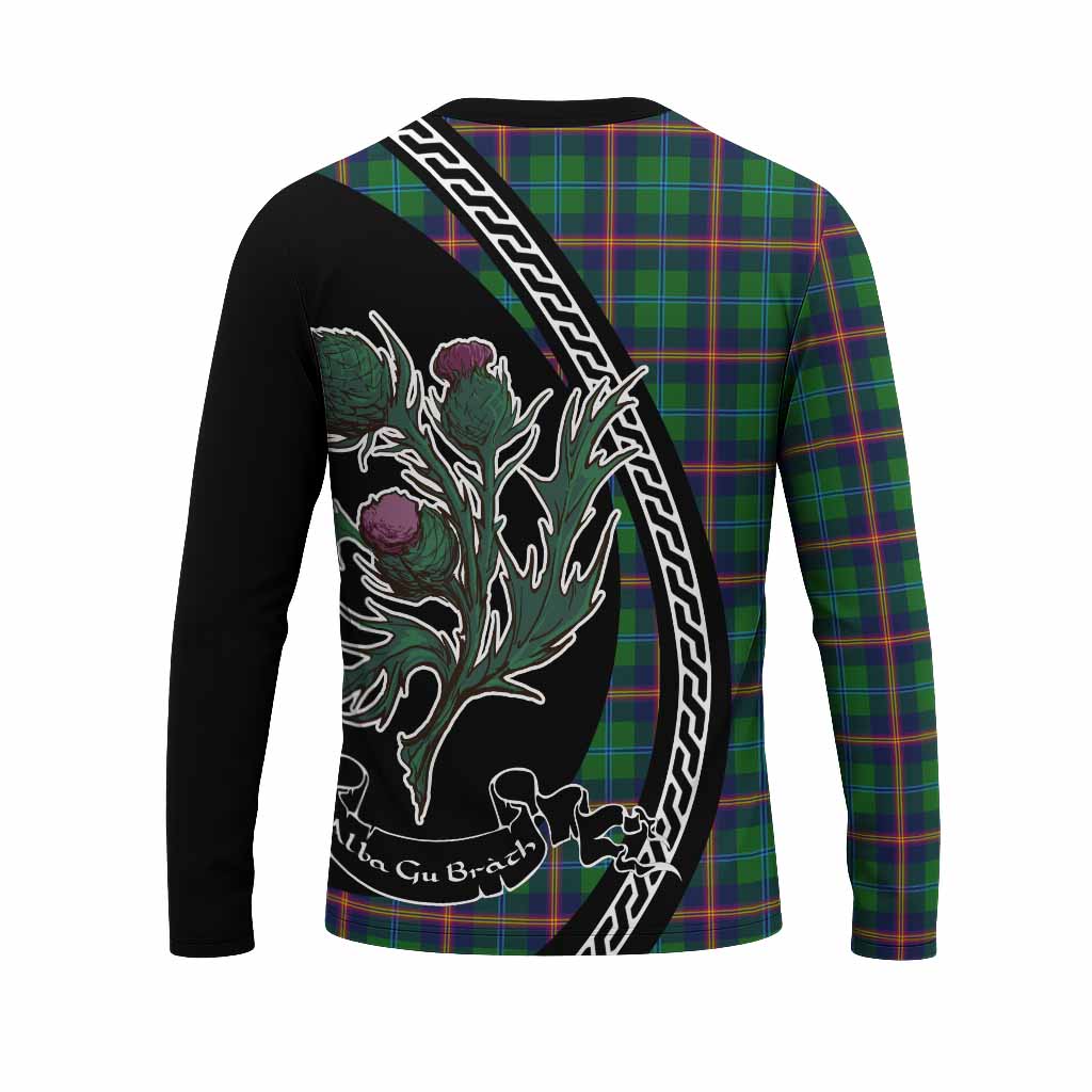 Young Family Crest Tartan Long Sleeve T-Shirt Alba Thistle Inspired - Tartan Vibes Clothing