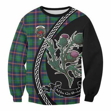 Young Family Crest Tartan Sweatshirt Alba Thistle Inspired