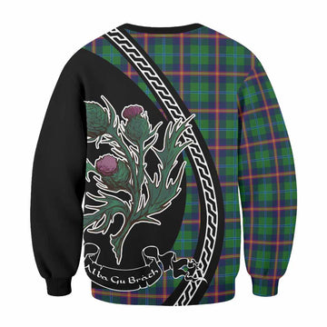Young Family Crest Tartan Sweatshirt Alba Thistle Inspired