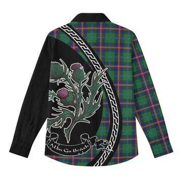 Young Family Crest Tartan Women Casual Shirt Alba Thistle Inspired - Tartan Vibes Clothing
