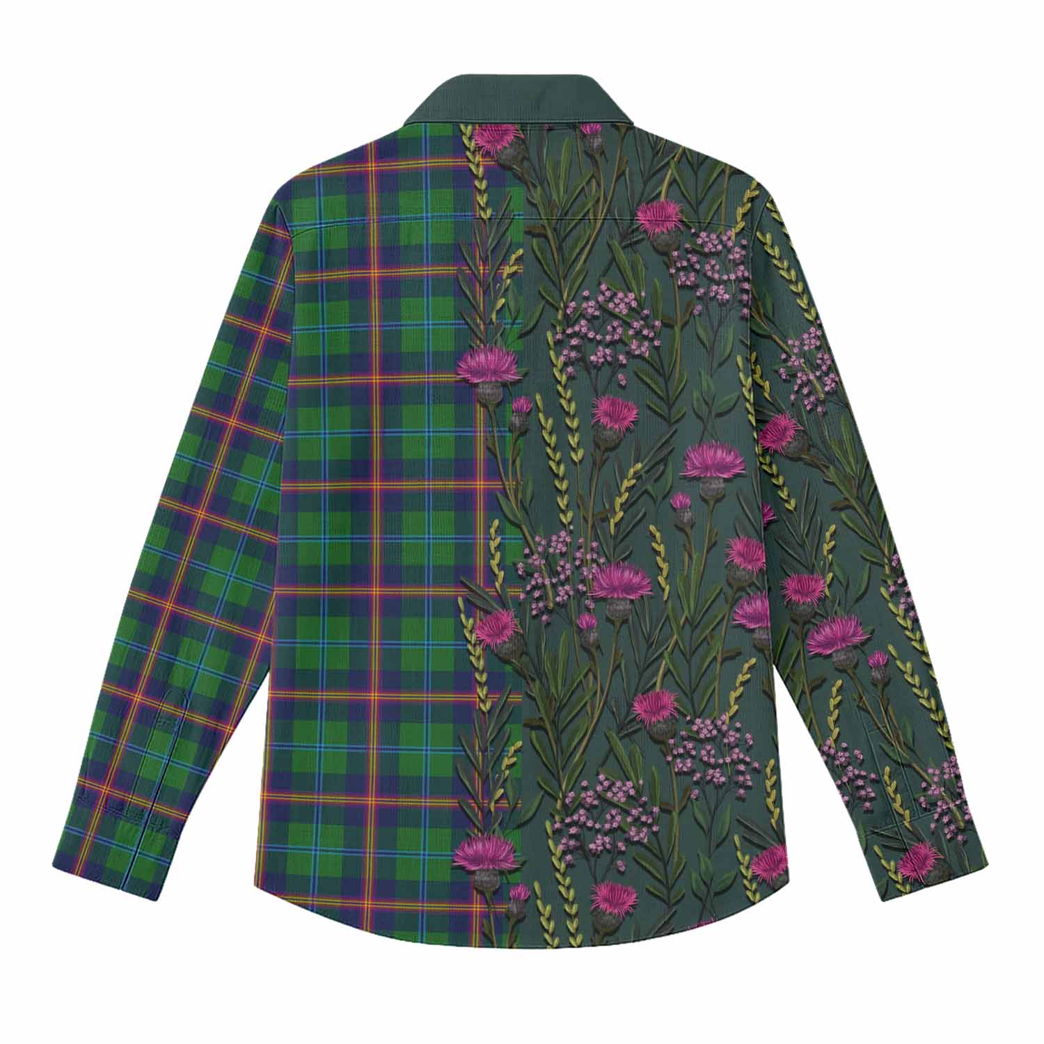 Young Family Crest Tartan Women Casual Shirt Scottish Thistle Flower Pattern Half Style - Tartan Vibes Clothing