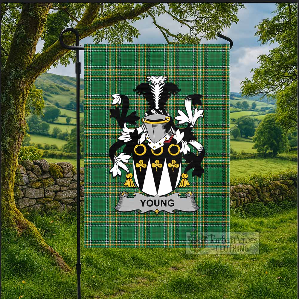 Young Irish Clan Tartan Flag with Coat of Arms